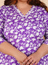 Designer printed Purple Co-ord set with Lace work